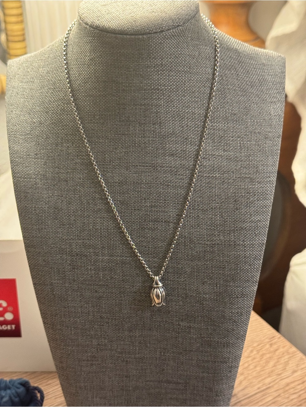 🩶 MIGNON FAGET STERLING SILVER TULIP PENDANT!🩶